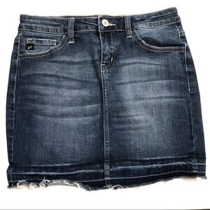 Kancan blue Jean mini skirt distressed denim pockets short preppy y2k Size 3
